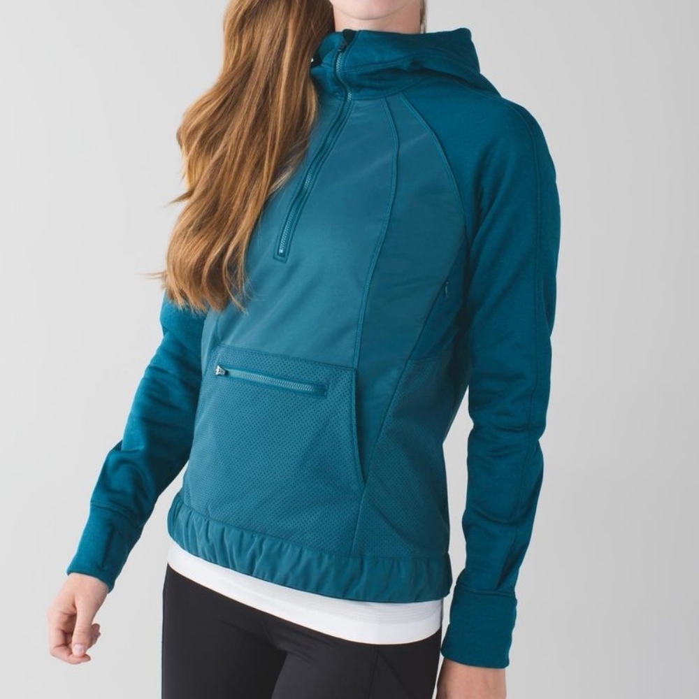 Lululemon Let's Get Visible Teal Hoodie/Sweatshirt (6)